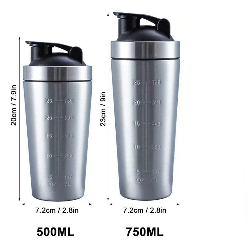 Stainless Steel Protein Shaker - đánh giá và giá Fitness Nutrition Protein