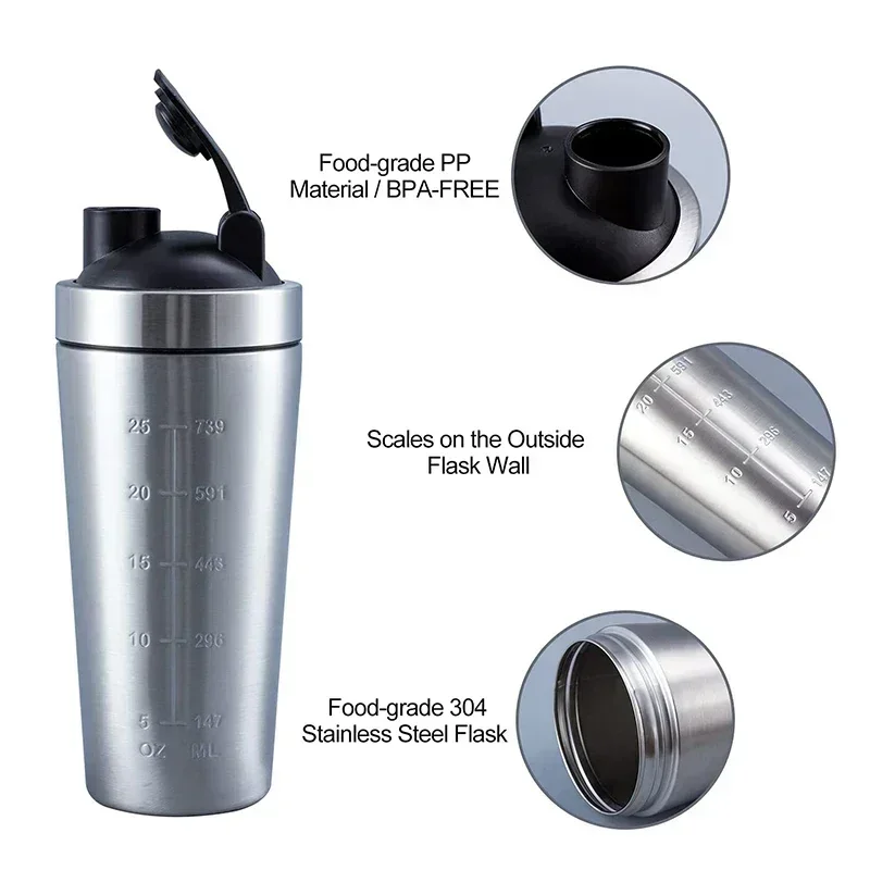 Stainless Steel Protein Shaker - đánh giá và giá Fitness Nutrition Protein